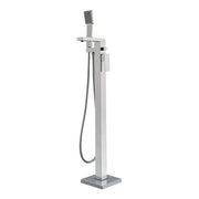 Bathhaus Freestanding 34" Single Lever Tub Filler with Integrated Diverter Valve and Hand Held Shower Spray
