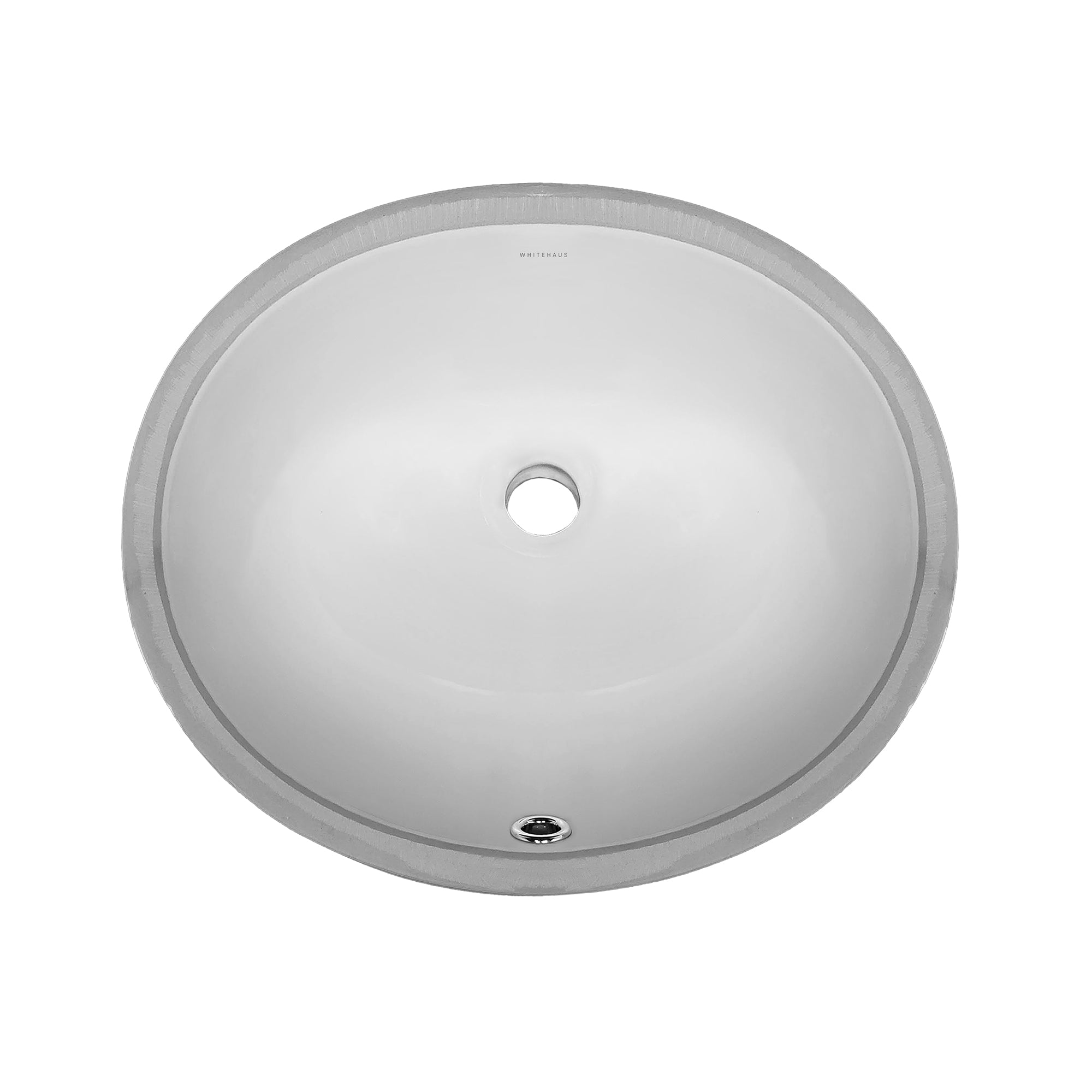 Isabella Plus Collection 16 inch Oval Undermount basin with overflow and rear center drain