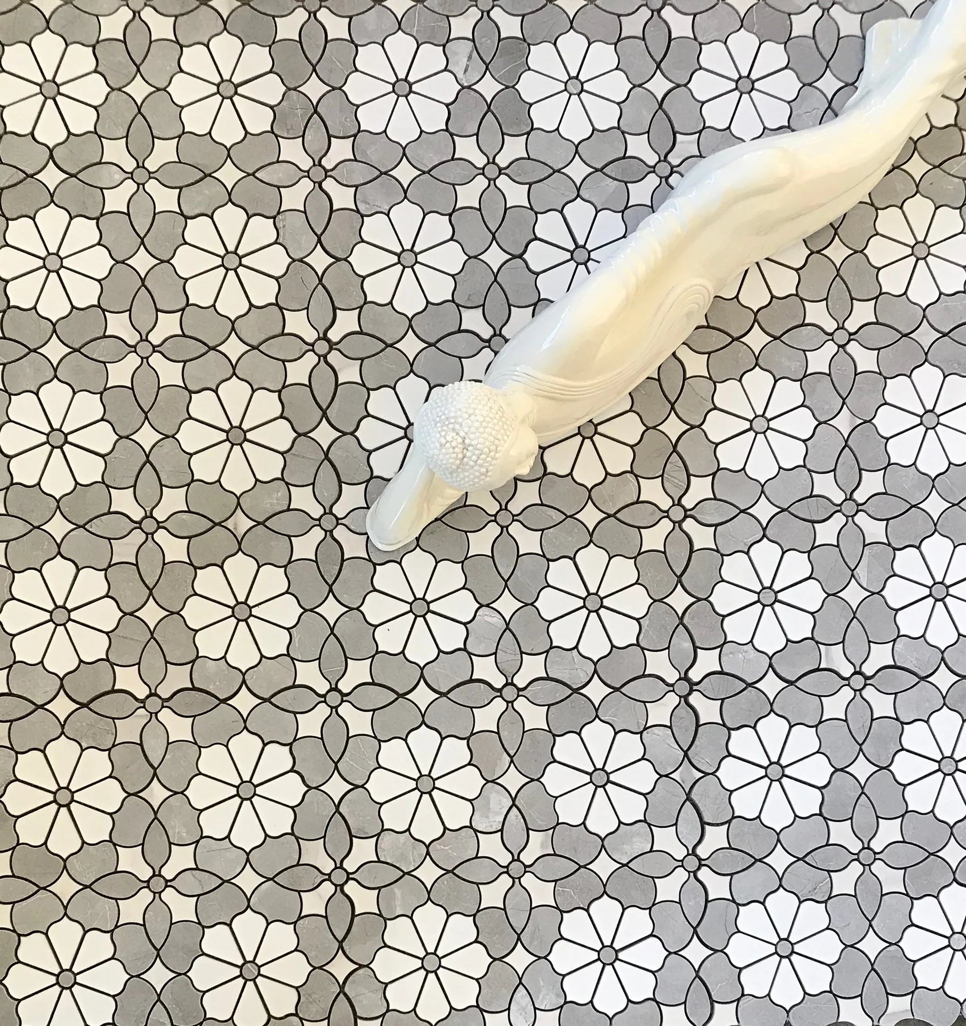Sunflower Porcelain Waterjet Mosaic Polished
