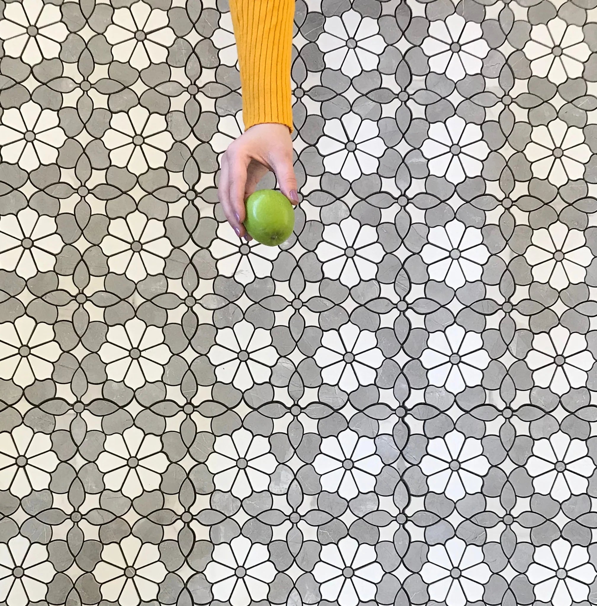 Sunflower Porcelain Waterjet Mosaic Polished