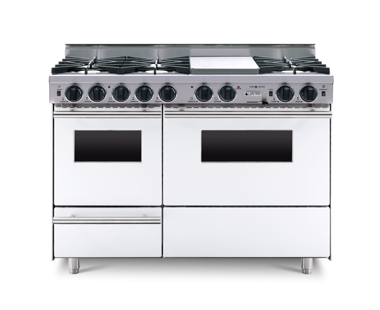 48" True Dual-Fuel Self-Cleaning Convection Range - Open Burners