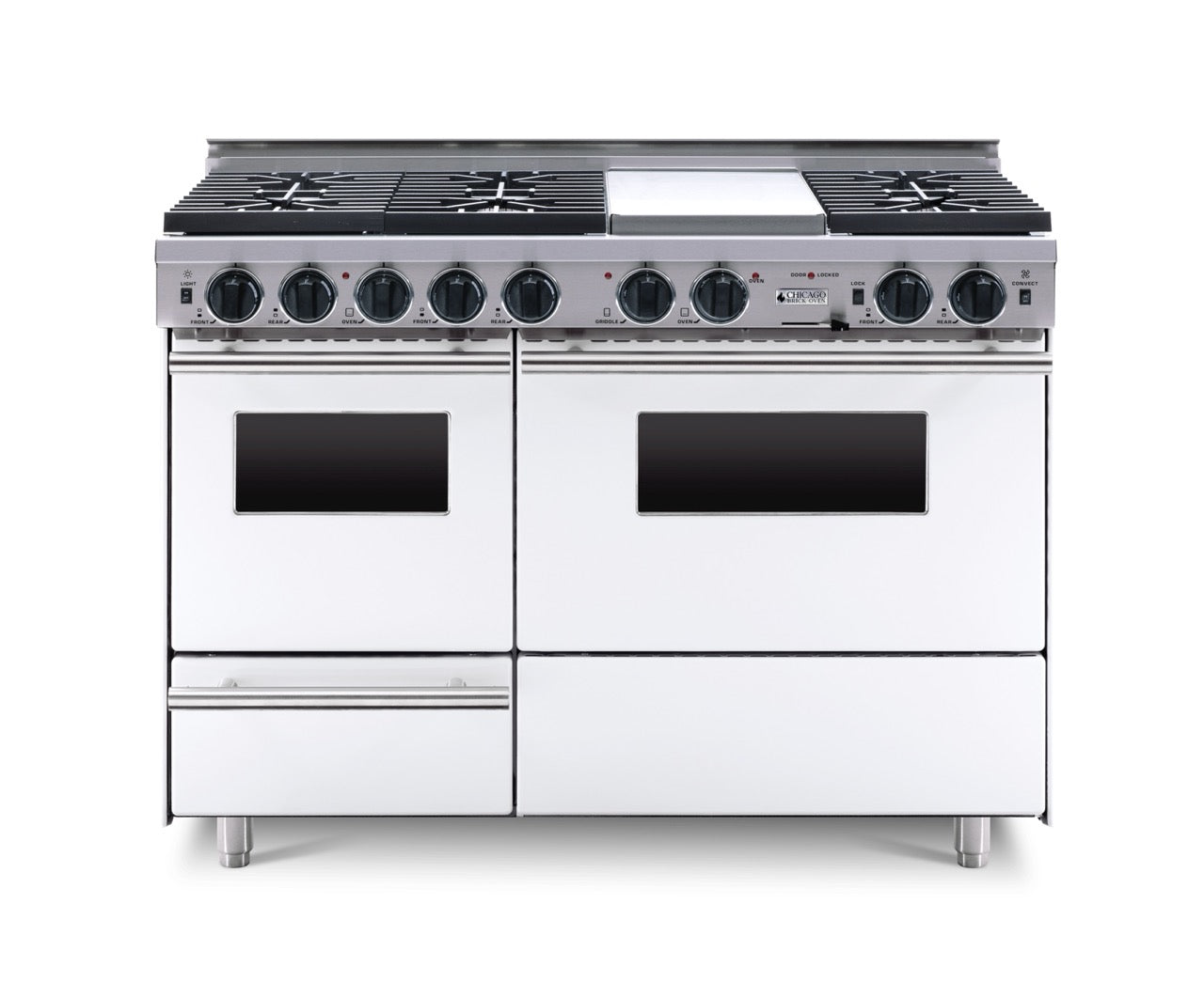 48" LP Gas True Dual-Fuel Self-Cleaning Convection Range - Sealed Burners