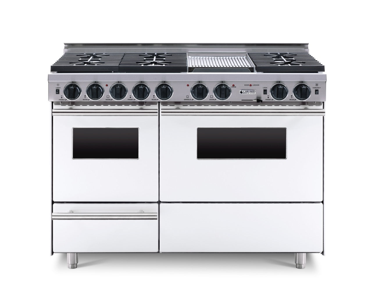 48" LP Gas True Dual-Fuel Self-Cleaning Convection Range - Sealed Burners