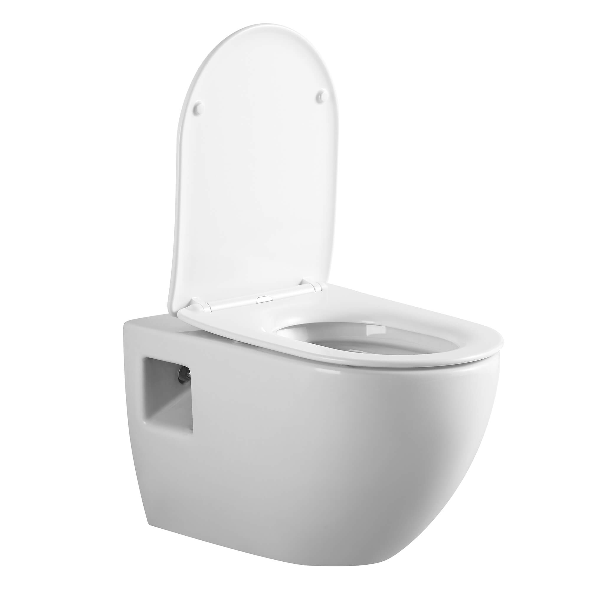 Fine Fixtures Wall Hung Toilet With Rimless Flush - White