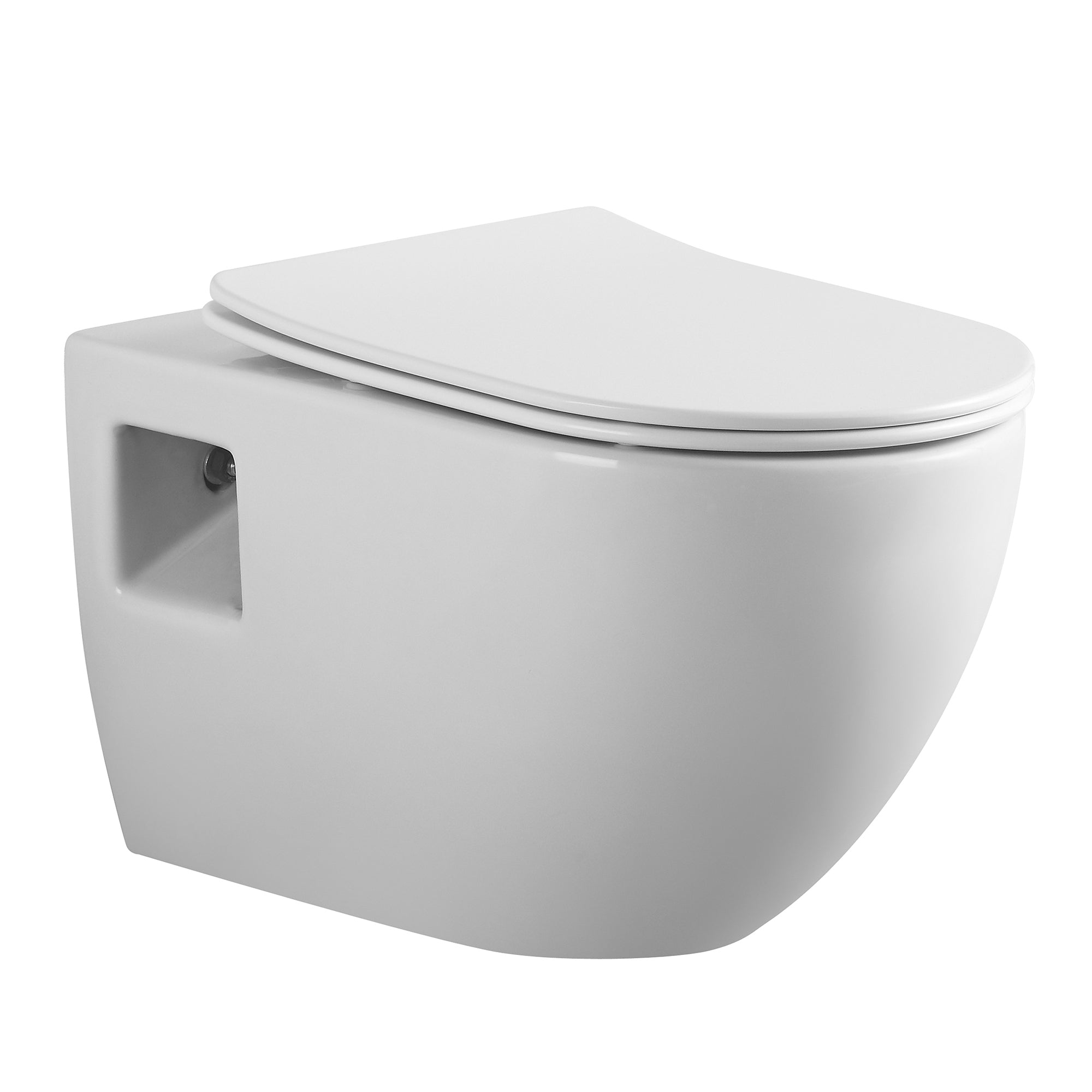 Fine Fixtures Wall Hung Toilet With Rimless Flush - White