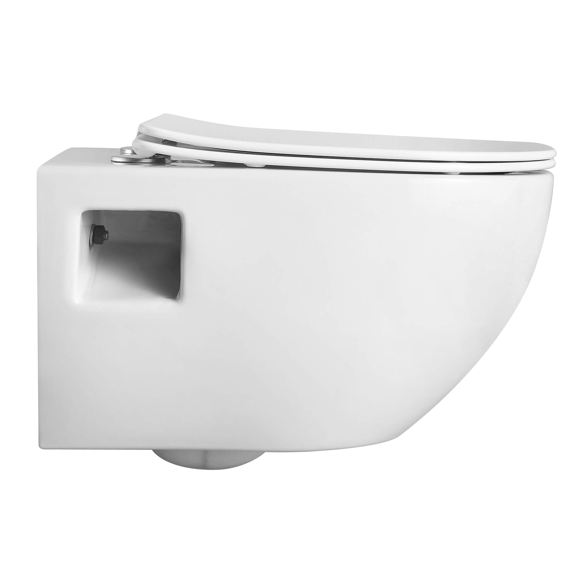 Fine Fixtures Wall Hung Toilet With Rimless Flush - White