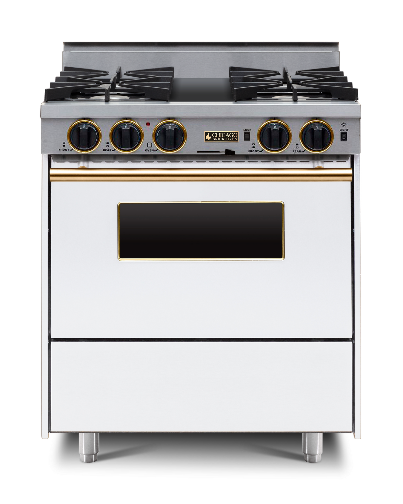 30" LP Gas Dual-Fuel Self-Cleaning Convection Range - Open Burners