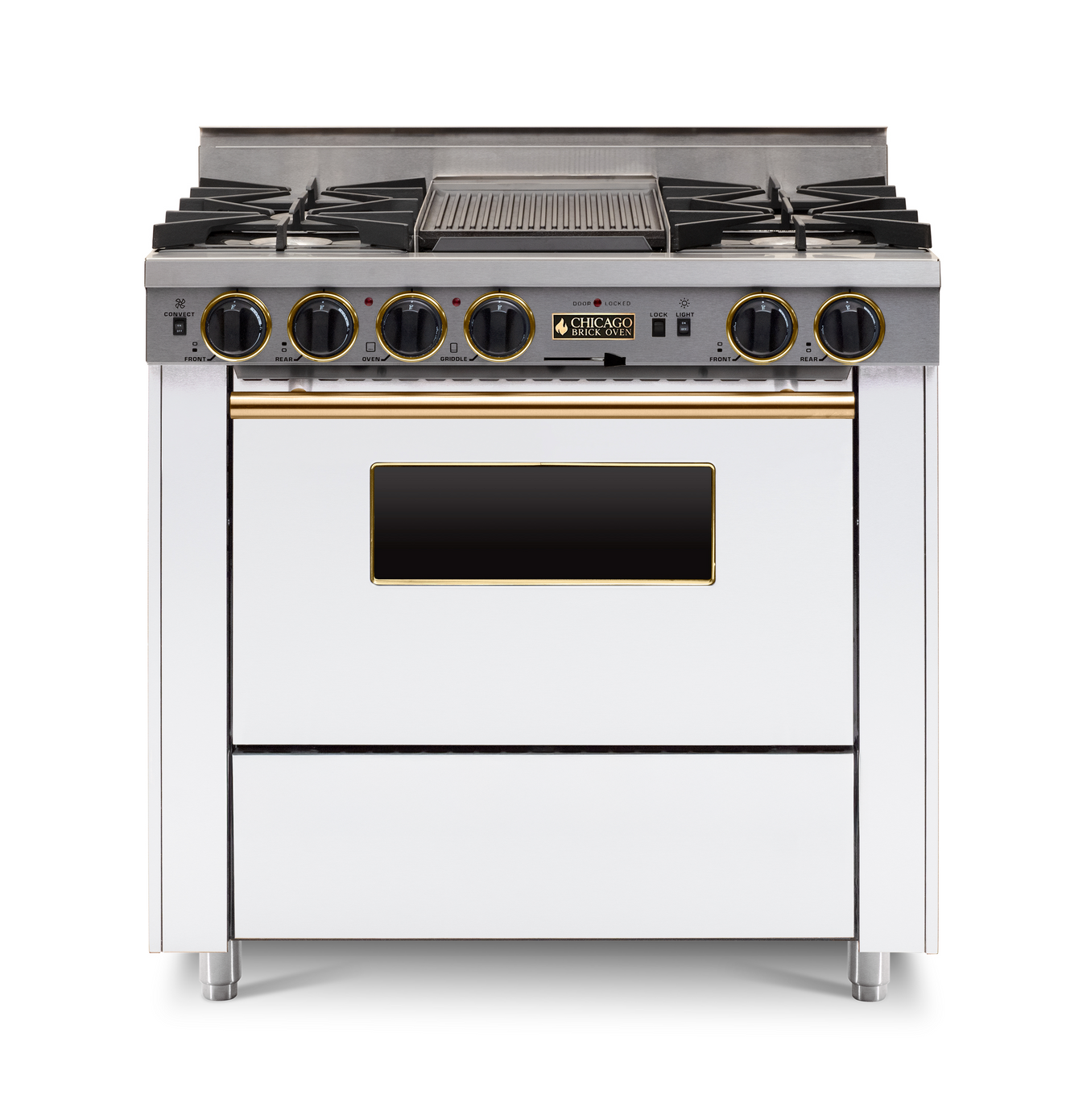36" Dual-Fuel Self-Cleaning Convection Range - Open Burners
