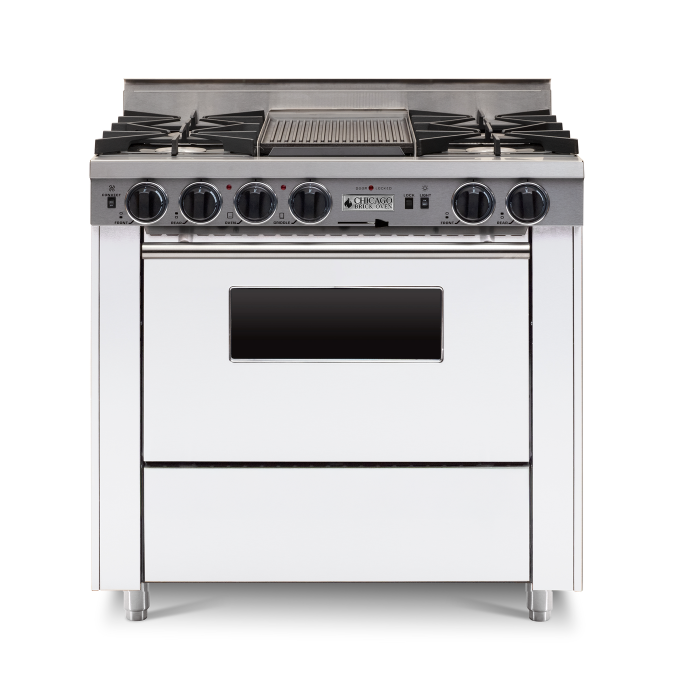36" Dual-Fuel Self-Cleaning Convection Range - Open Burners