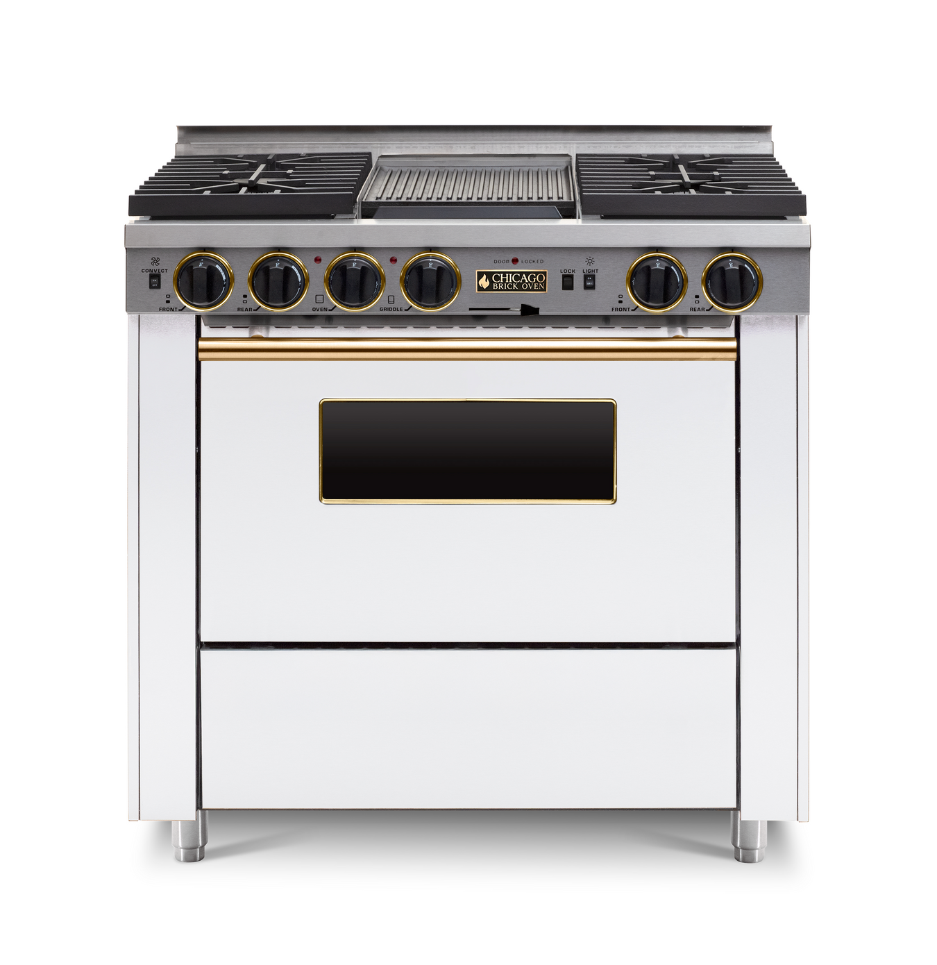 36" LP Gas Dual-Fuel Self-Cleaning Convection Range - Sealed Burners
