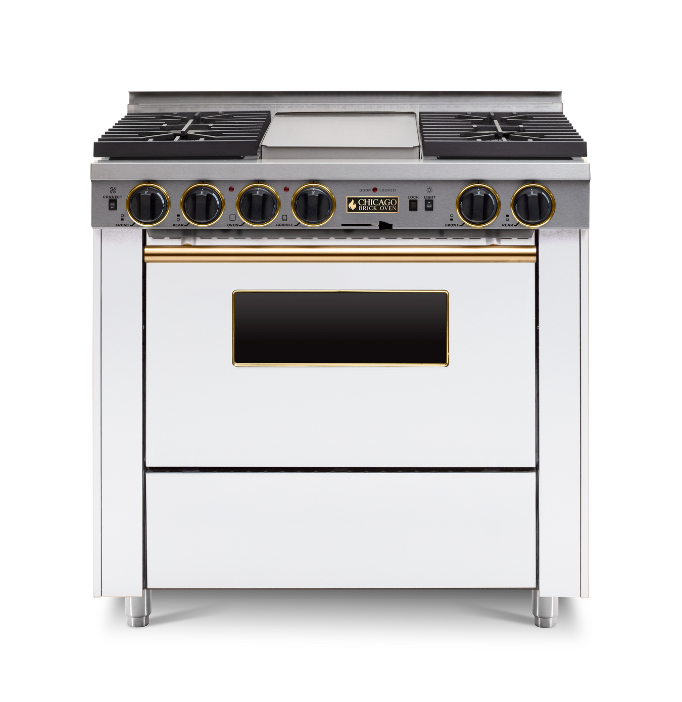 36" LP Gas Dual-Fuel Self-Cleaning Convection Range - Sealed Burners