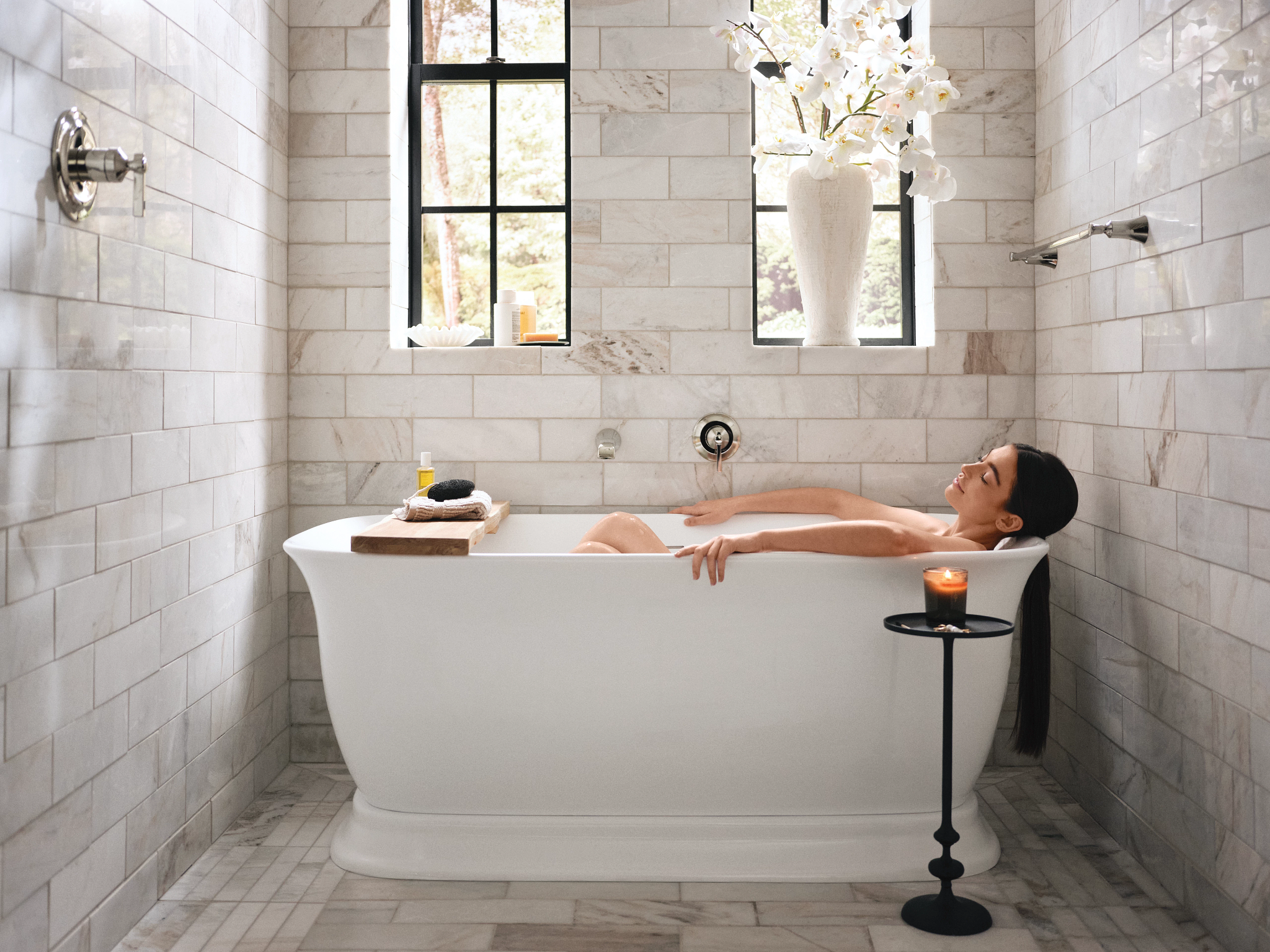 Moen WTS921 Flara Wall Mount Tub Filler Trim