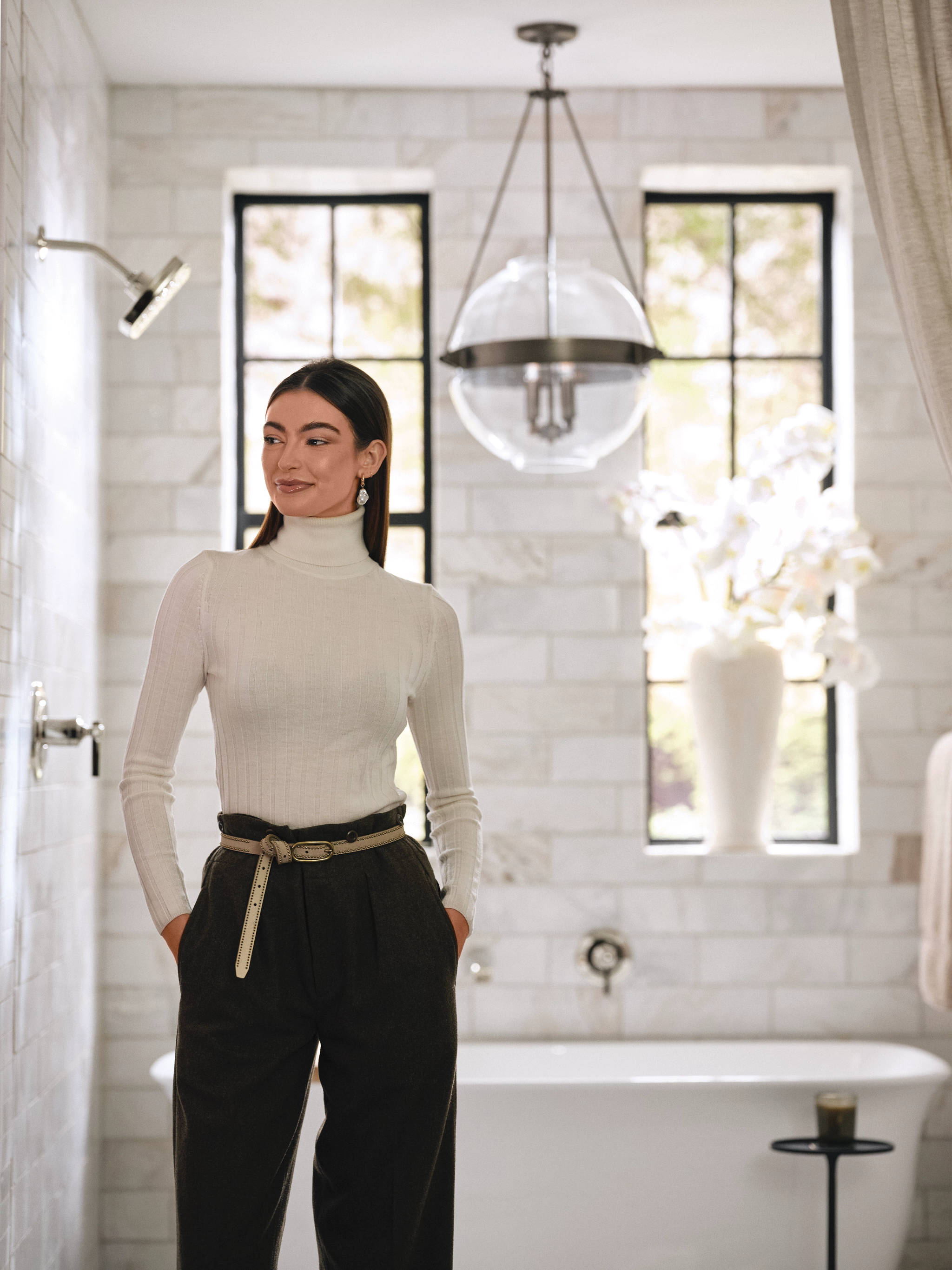 Moen WTS921 Flara Wall Mount Tub Filler Trim