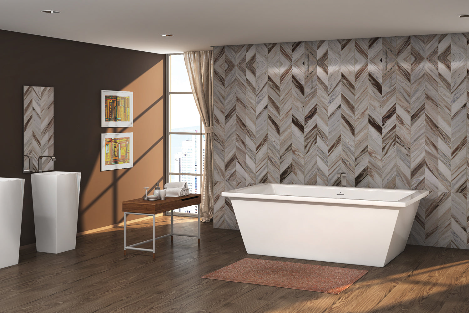 Americh Wade 6636 - Tub Only Freestanding Bathtub WA6636T-WH