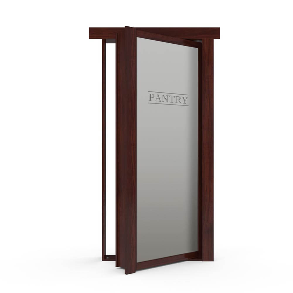Hidden Flush Mount Walnut Pantry Door by Murphy Door