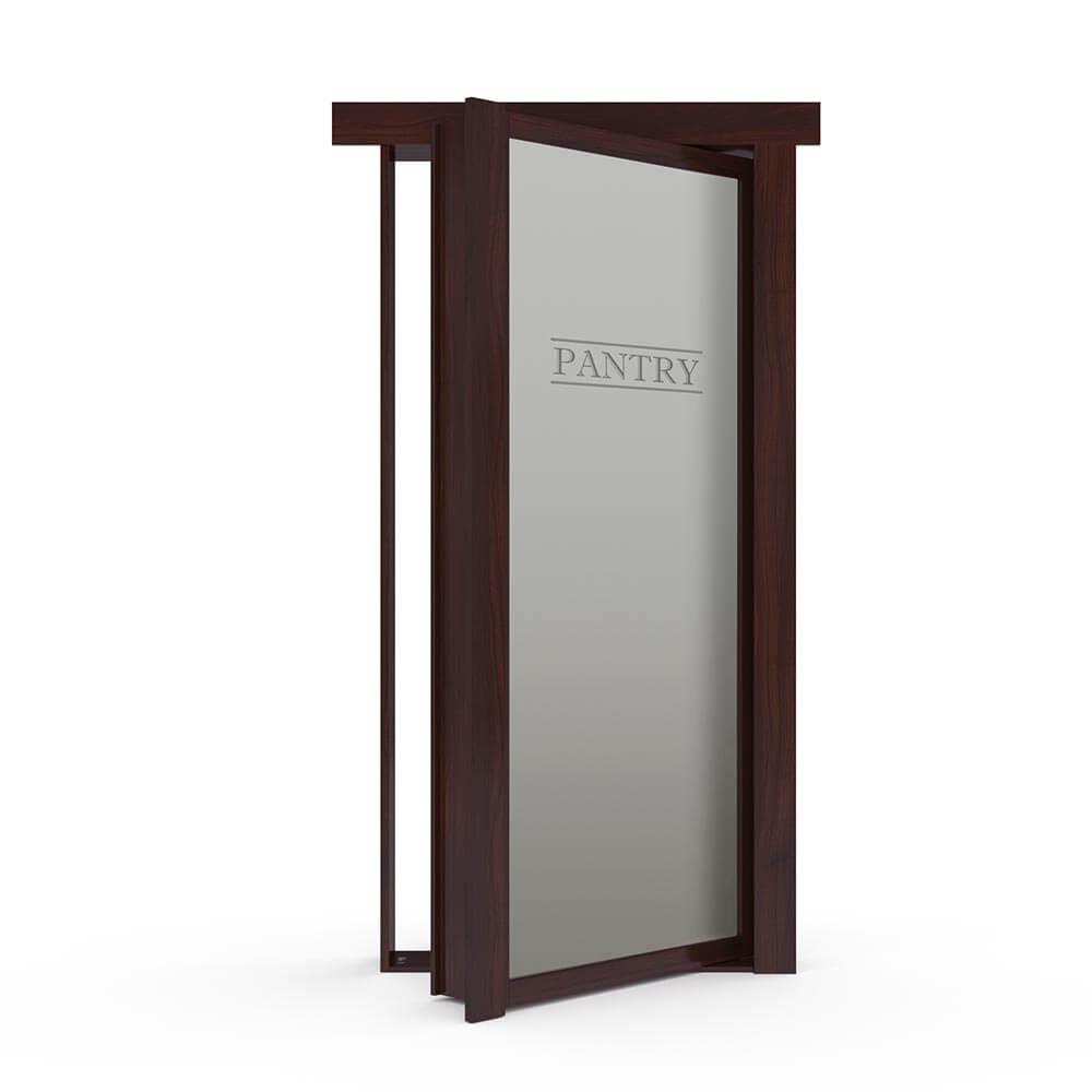 Hidden Flush Mount Walnut Pantry Door by Murphy Door