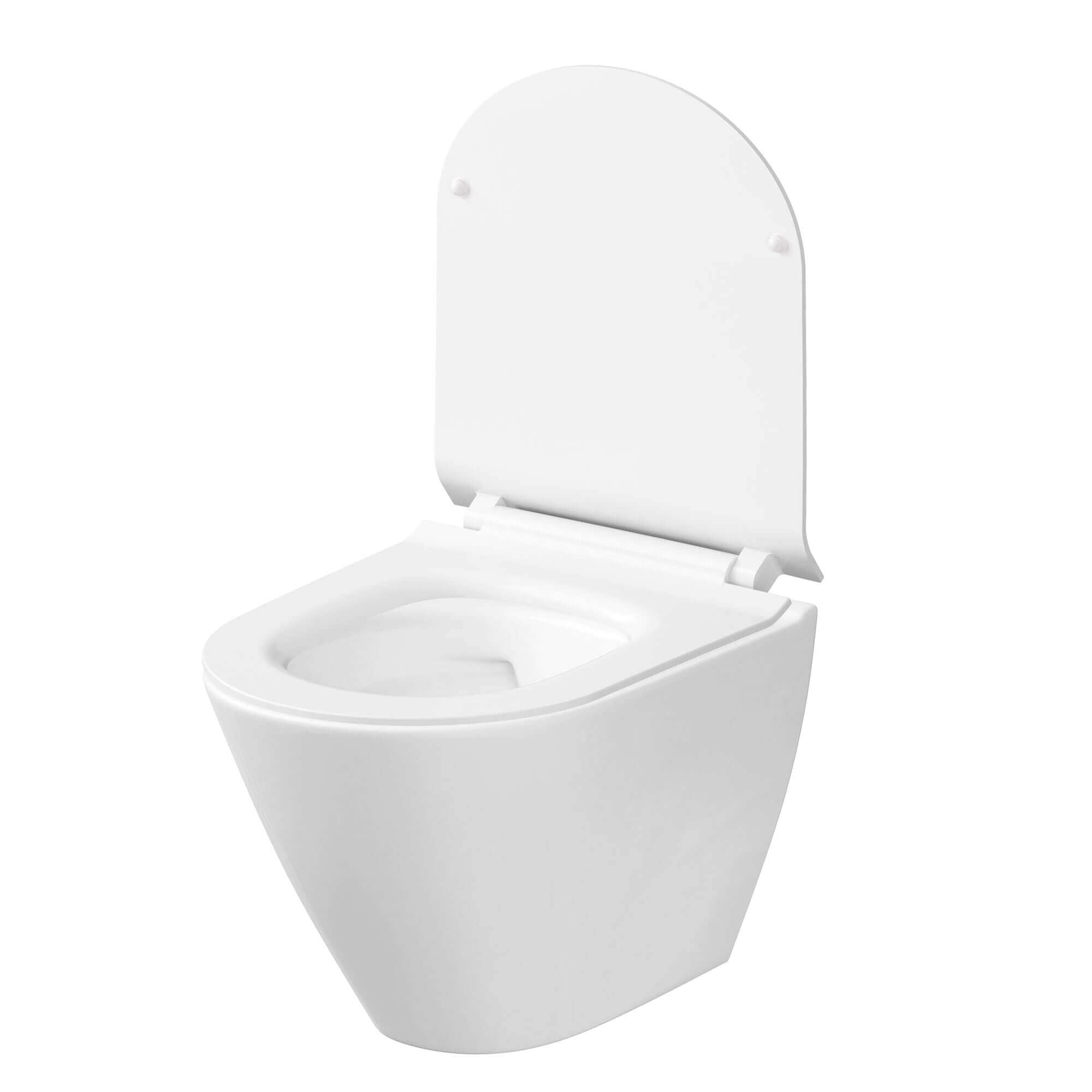 Fine Fixtures Supreme Wall Hung Toilet With Rimless Flush - White