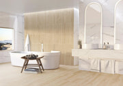 Wood Row Honey Tile Collection – Plank, Hexagon, Chevron & Wall Tile