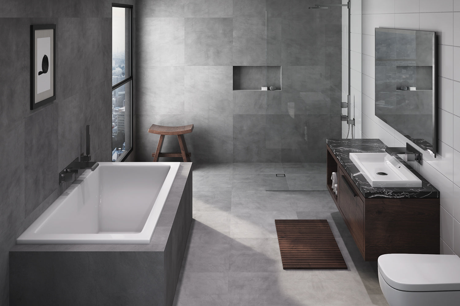 Americh Wright 6634 - Platinum Series Drop-in Bathtub WR6634P-WH