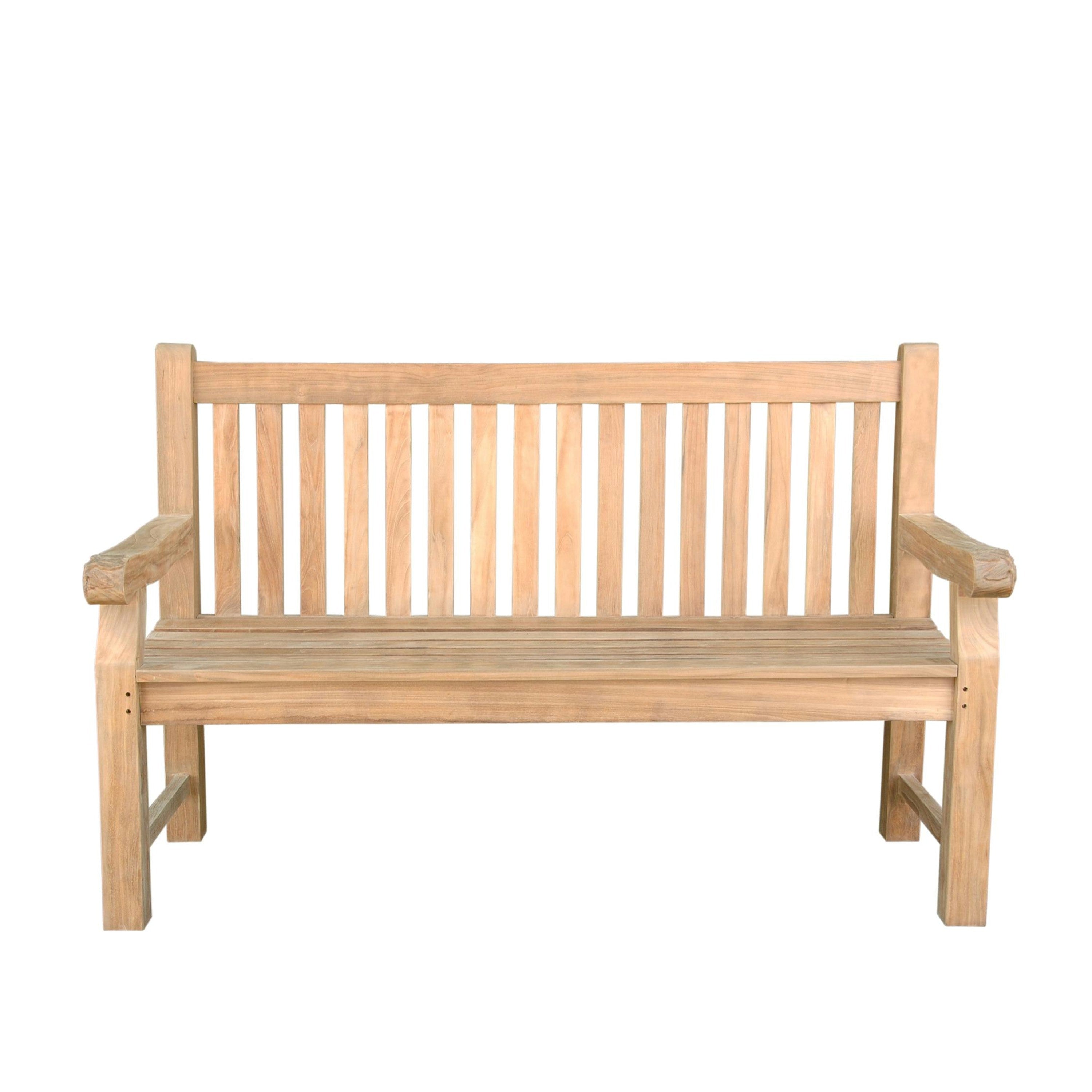 Devonshire 3-Seater Extra Thick Bench With Flower Handcrafted