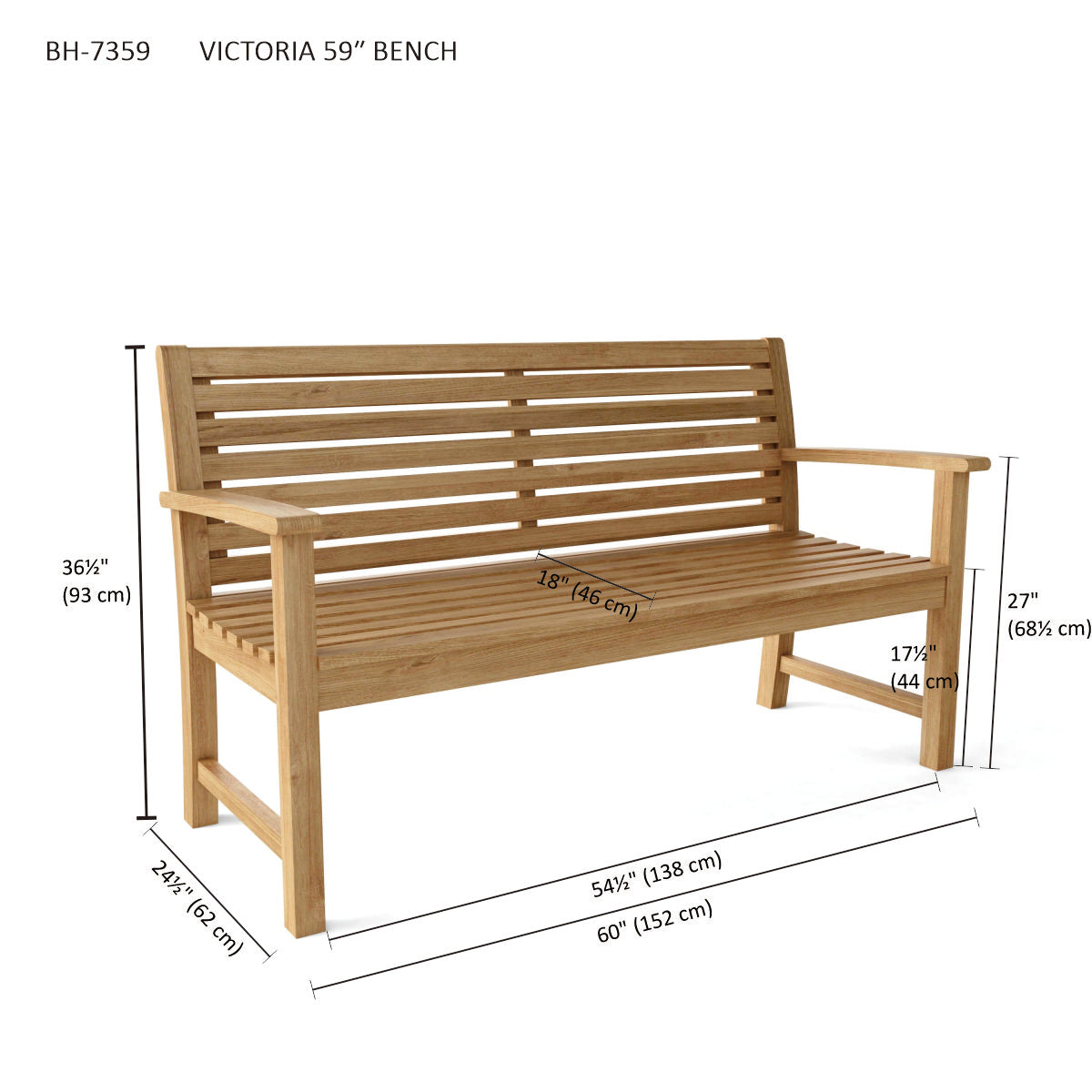 Victoria 59" Bench