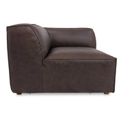 Moes Form Corner Chair Espresso Brown Leather XQ-1001-20