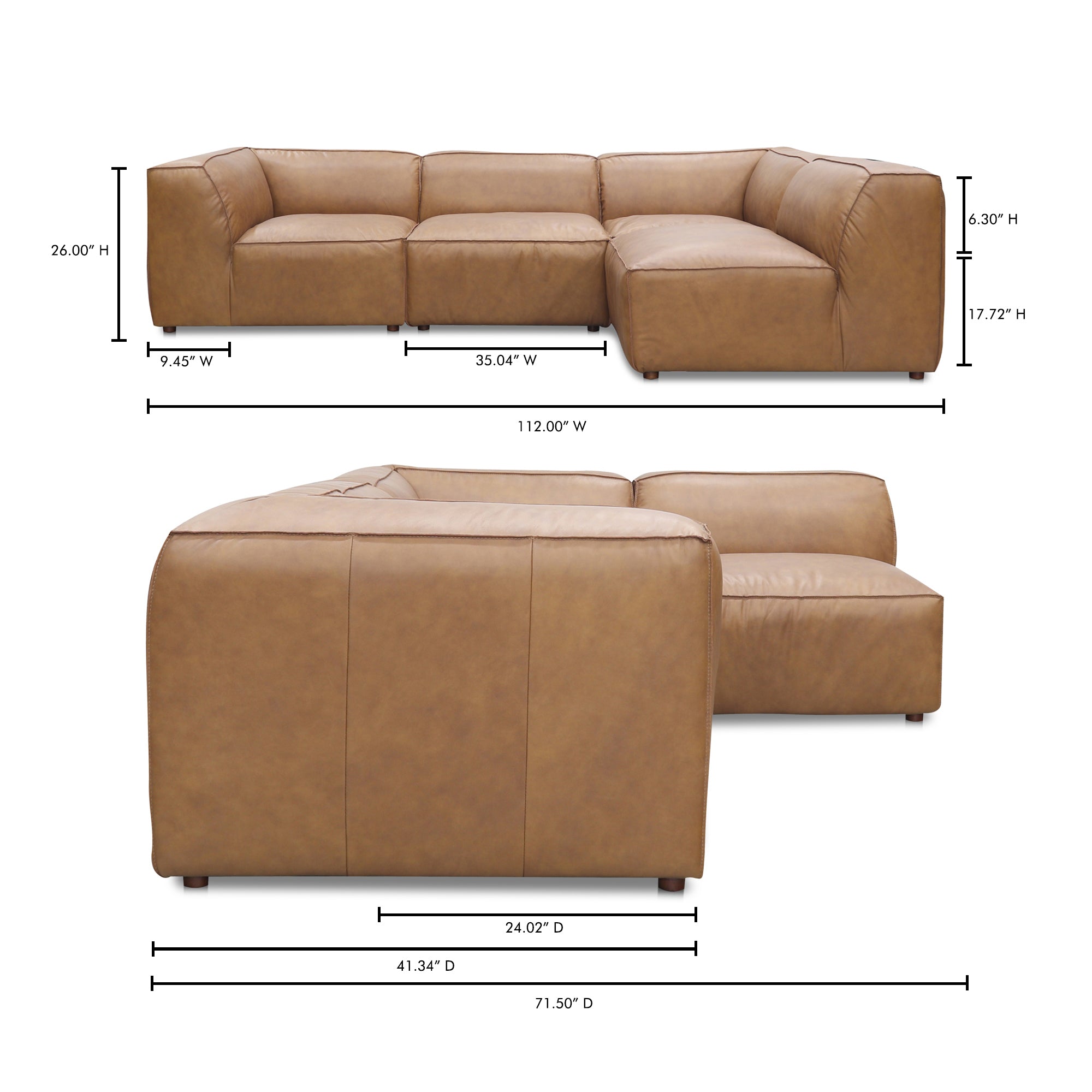 Moes Form Signature Modular Sectional Sonoran Tan XQ-1004-40