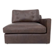 Moes Thurlow Right Arm Facing Chair Espresso Brown Leather XQ-1013-20