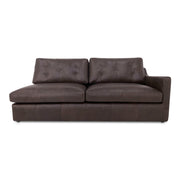 Moes Thurlow Right Arm Facing Sofa Espresso Brown Leather XQ-1017-20