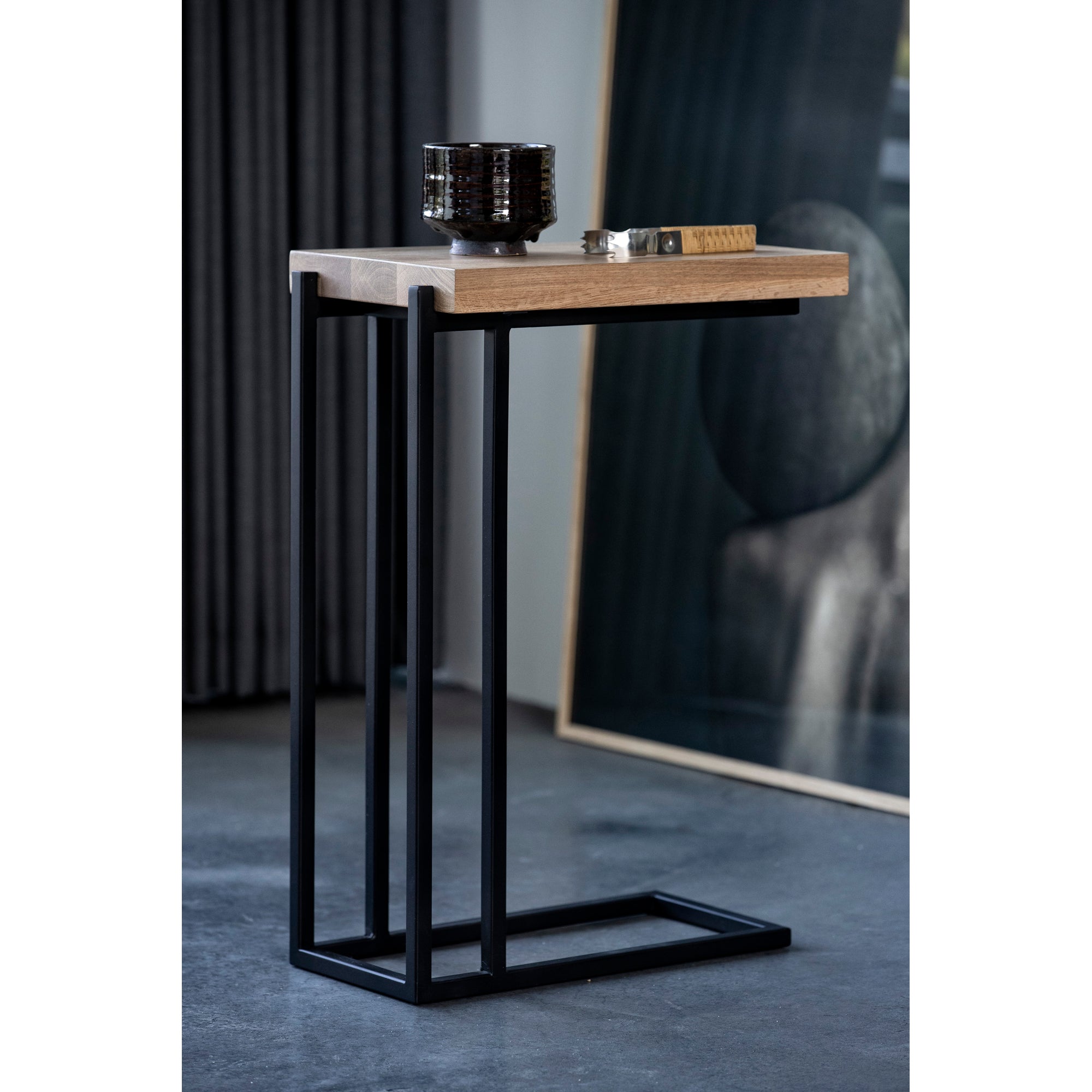 Moes Mila C Shaped Side Table Natural YC-1005-24