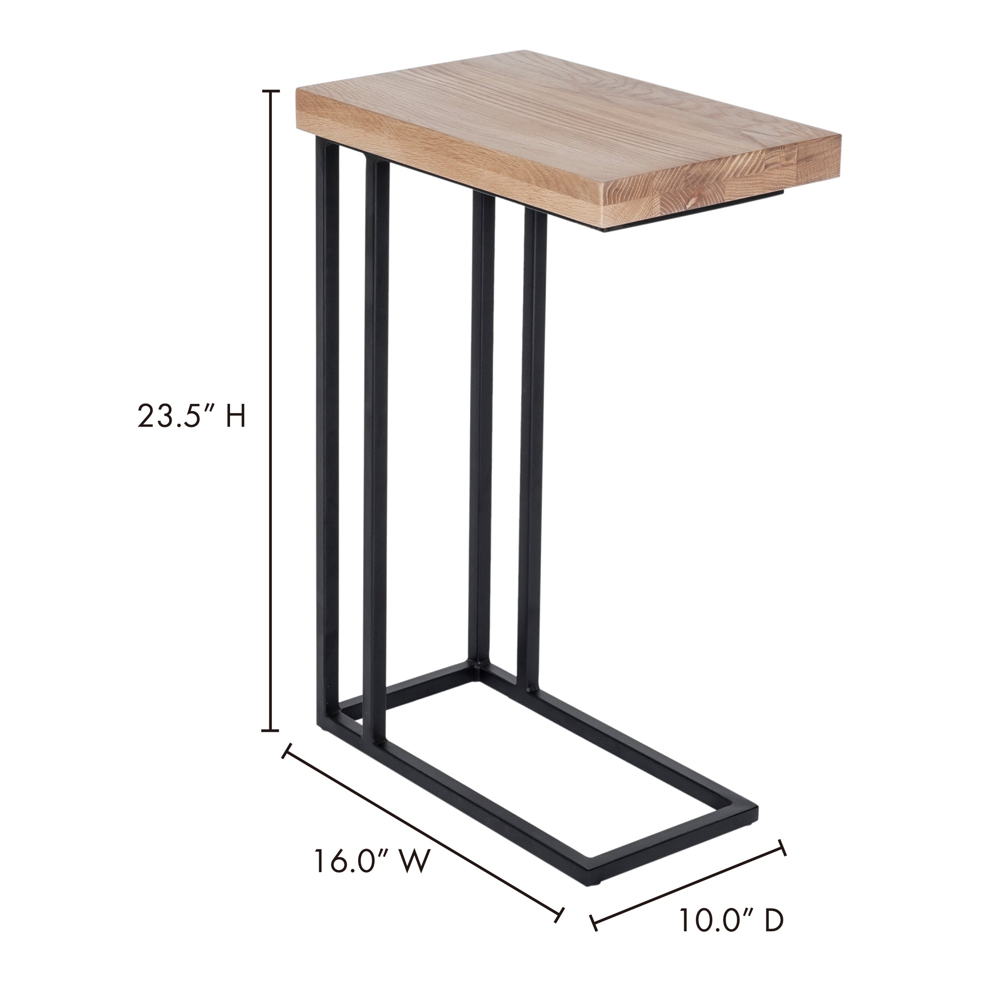 Moes Mila C Shaped Side Table Natural YC-1005-24