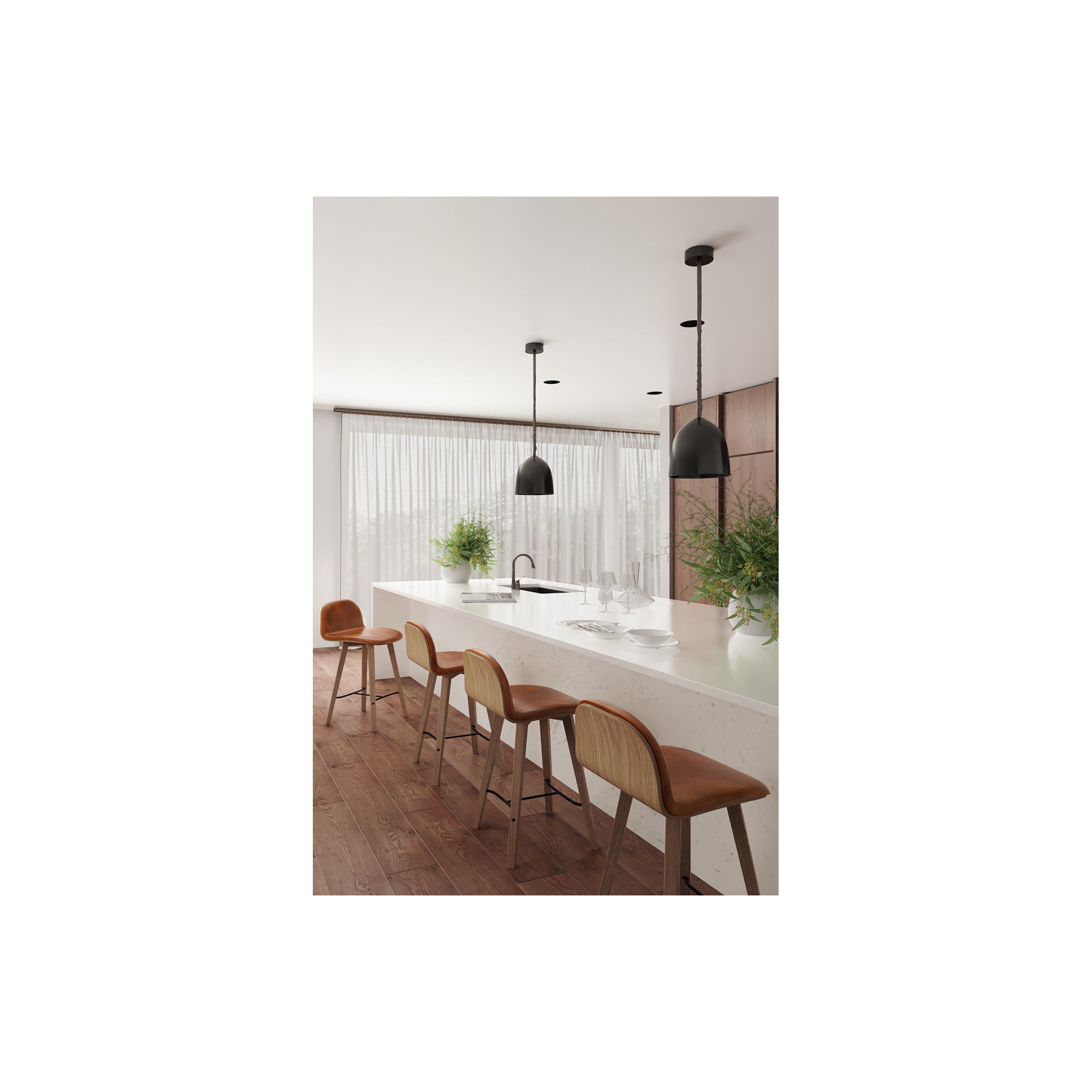 Moes Napoli Leather Counter Stool YC-1020-40