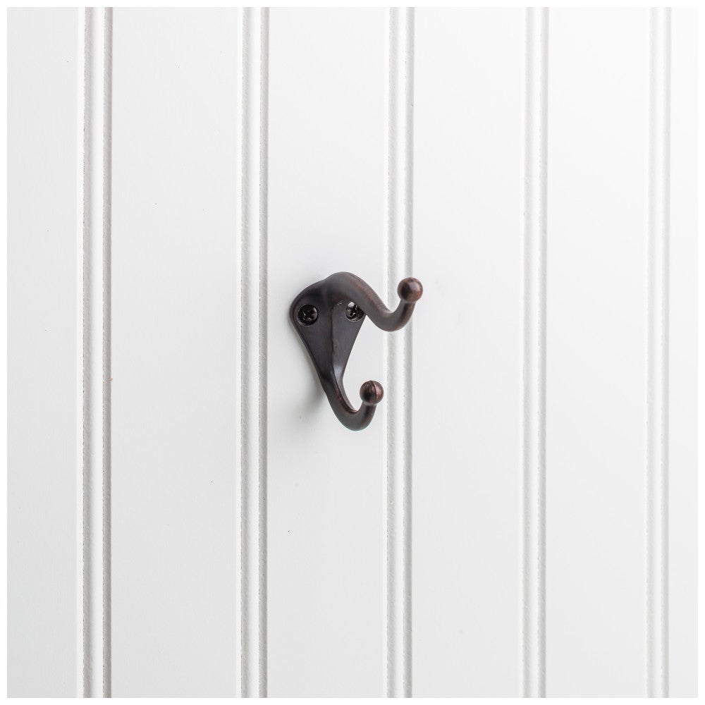 Hardware Resources 2-5/16" Traditional Double Prong Ball End Wall Mounted Hook