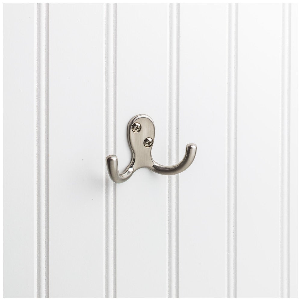 Hardware Resources 1-7/8" Sleek and Casual Double Prong Wall Mounted Hook