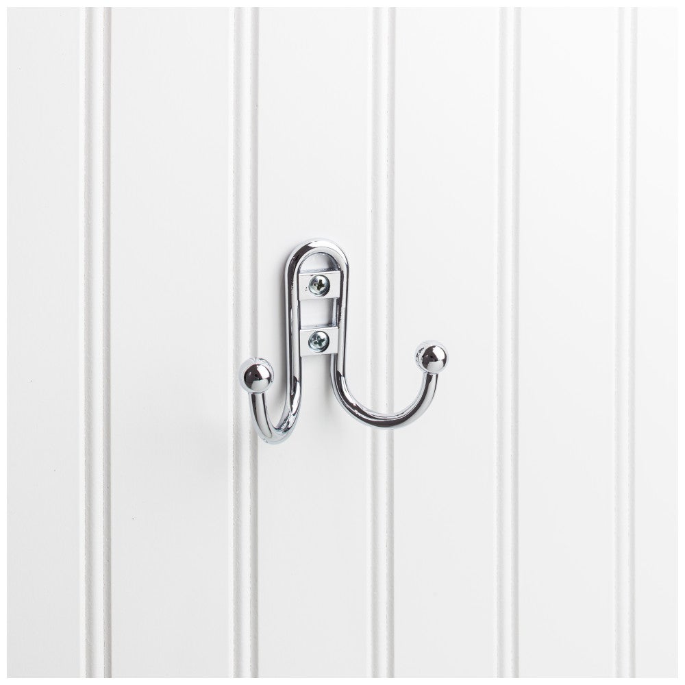 Hardware Resources 2-9/16" Classic Double Prong Ball End Wall Mounted Hook