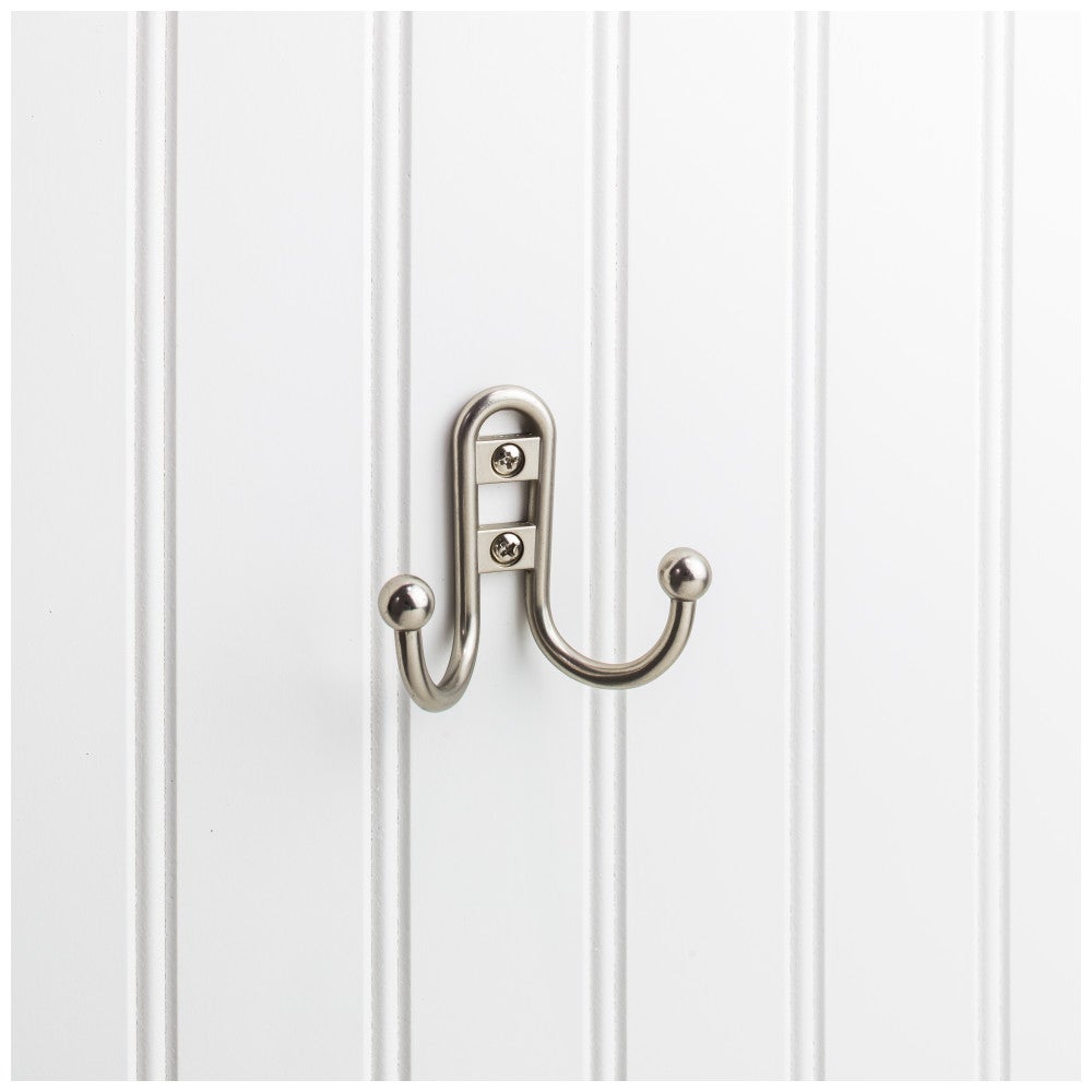 Hardware Resources 2-9/16" Classic Double Prong Ball End Wall Mounted Hook