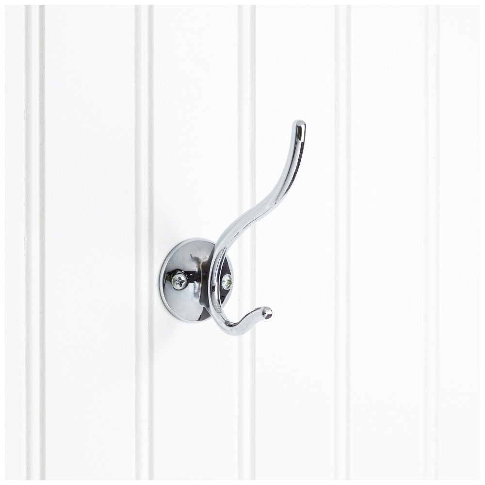 Hardware Resources 3-13/16" Slender Contemporary Double Prong Wall Mounted Hook