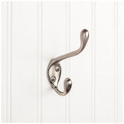 Hardware Resources 4-1/2" Large Transitional Double Prong Wall Mounted Hook