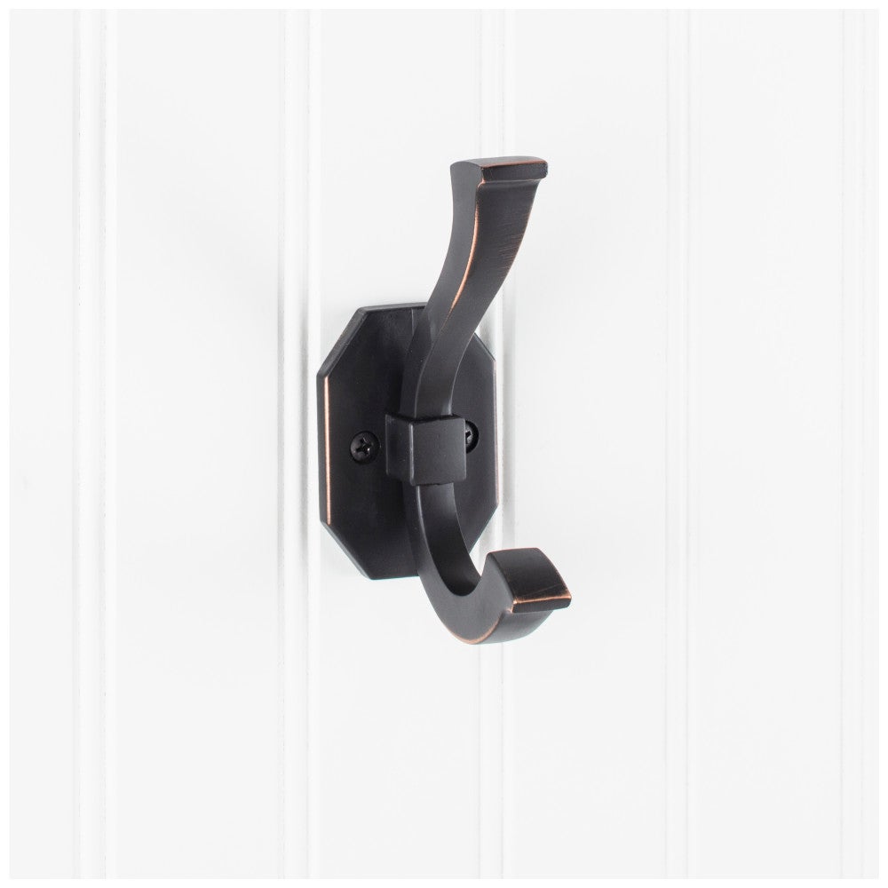 Hardware Resources 4-5/16" Emerald Double Prong Wall Mounted Hook