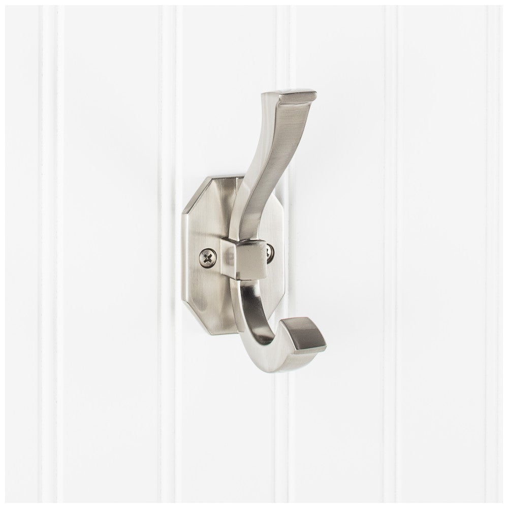 Hardware Resources 4-5/16" Emerald Double Prong Wall Mounted Hook