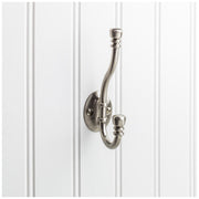 Hardware Resources 5-3/16" Ringed Contemporary Double Prong Wall Mounted Hook