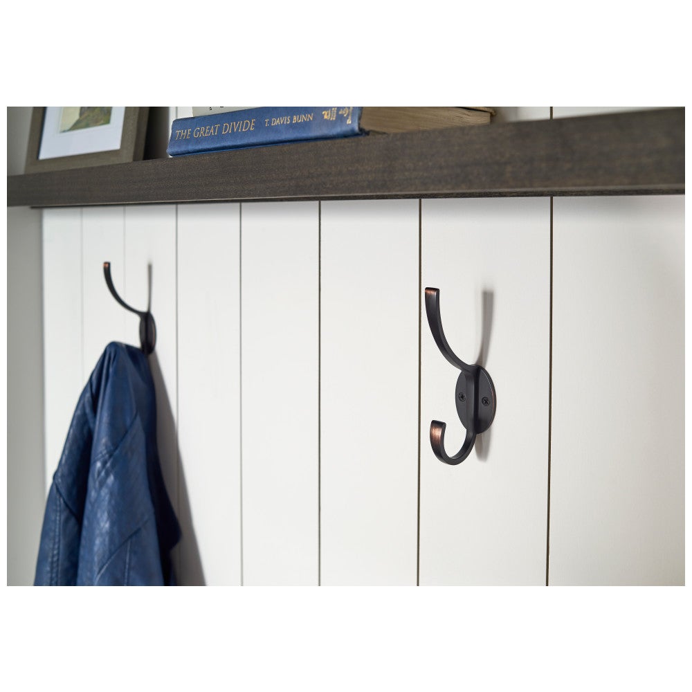 Hardware Resources 5-7/8" Flared Transitional Double Prong Wall Mounted Hook