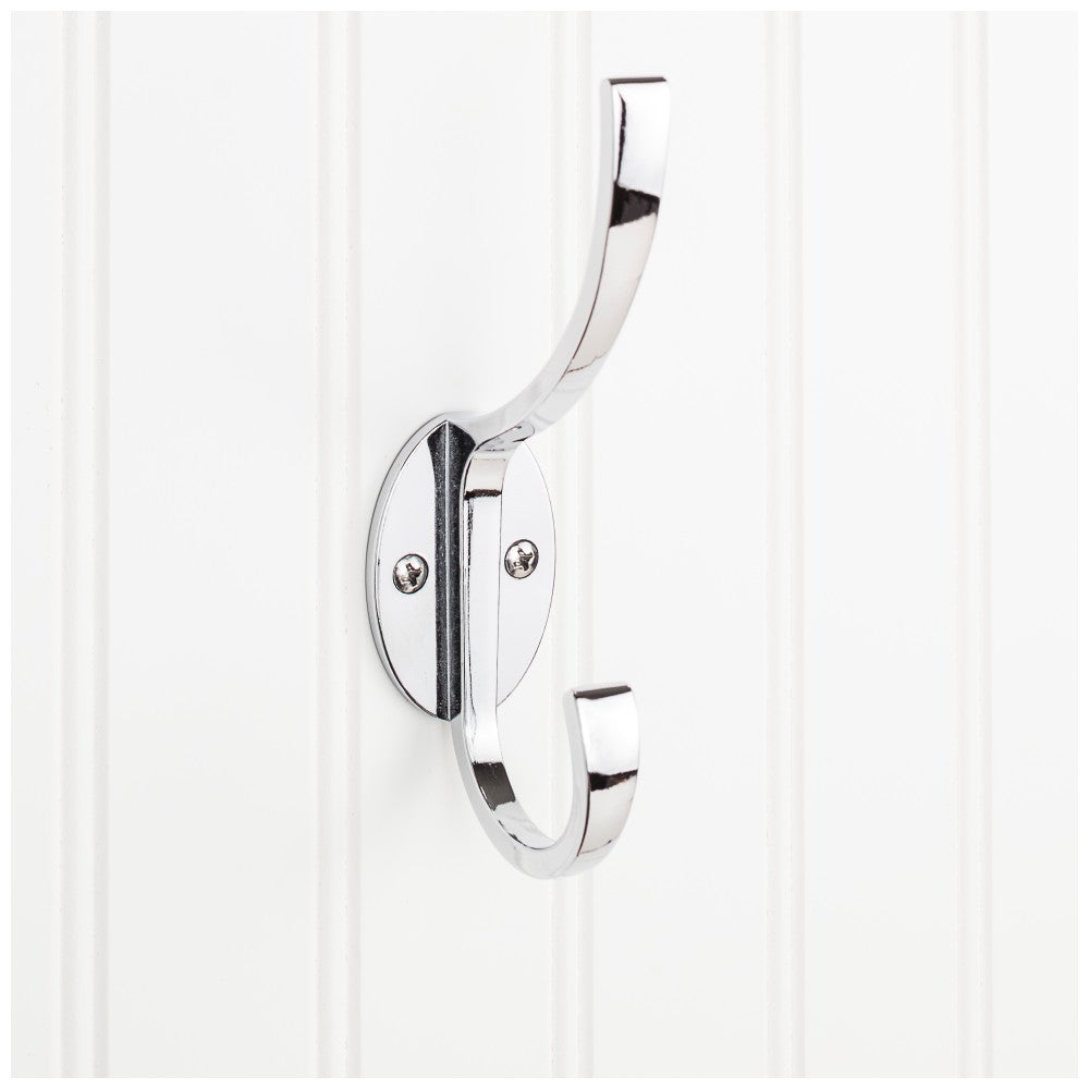 Hardware Resources 5-7/8" Flared Transitional Double Prong Wall Mounted Hook