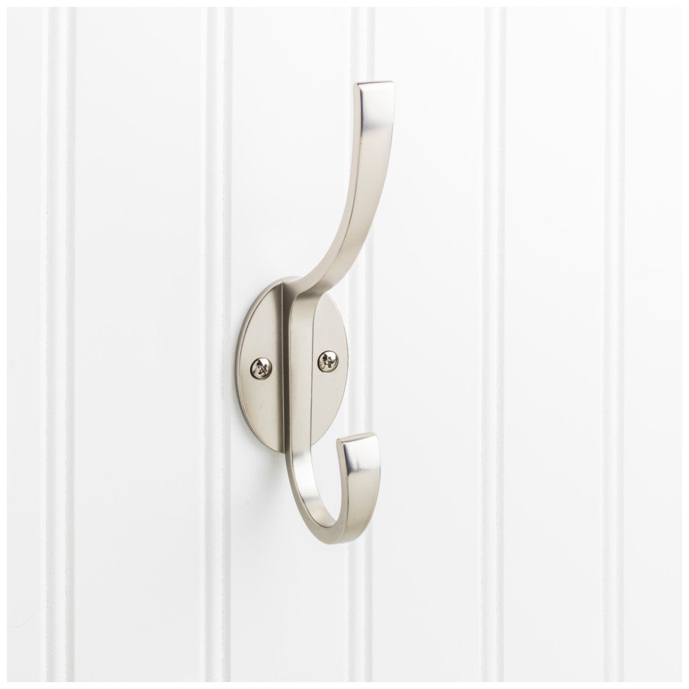 Hardware Resources 5-7/8" Flared Transitional Double Prong Wall Mounted Hook