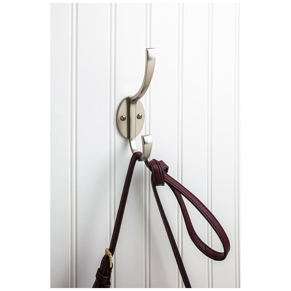 Hardware Resources 5-7/8" Flared Transitional Double Prong Wall Mounted Hook