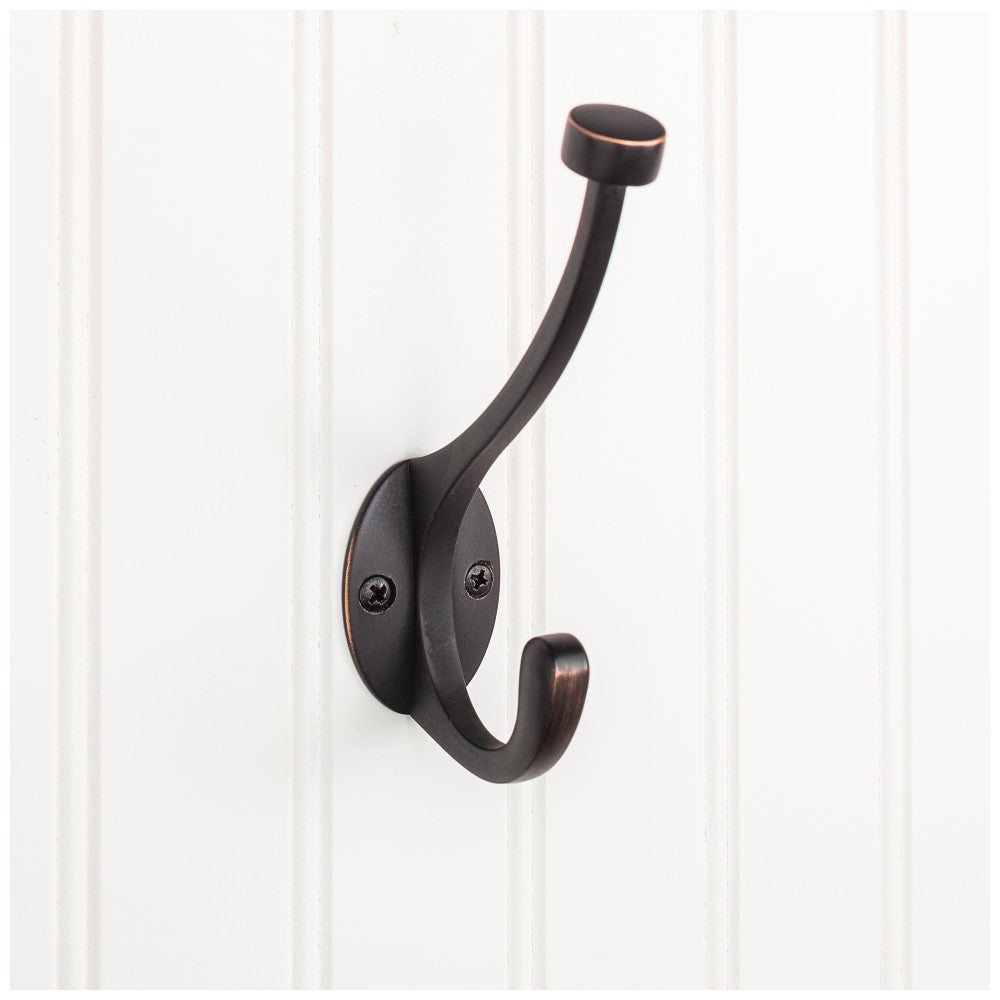 Hardware Resources 5-1/2" Pilltop Double Prong Wall Mounted Hook