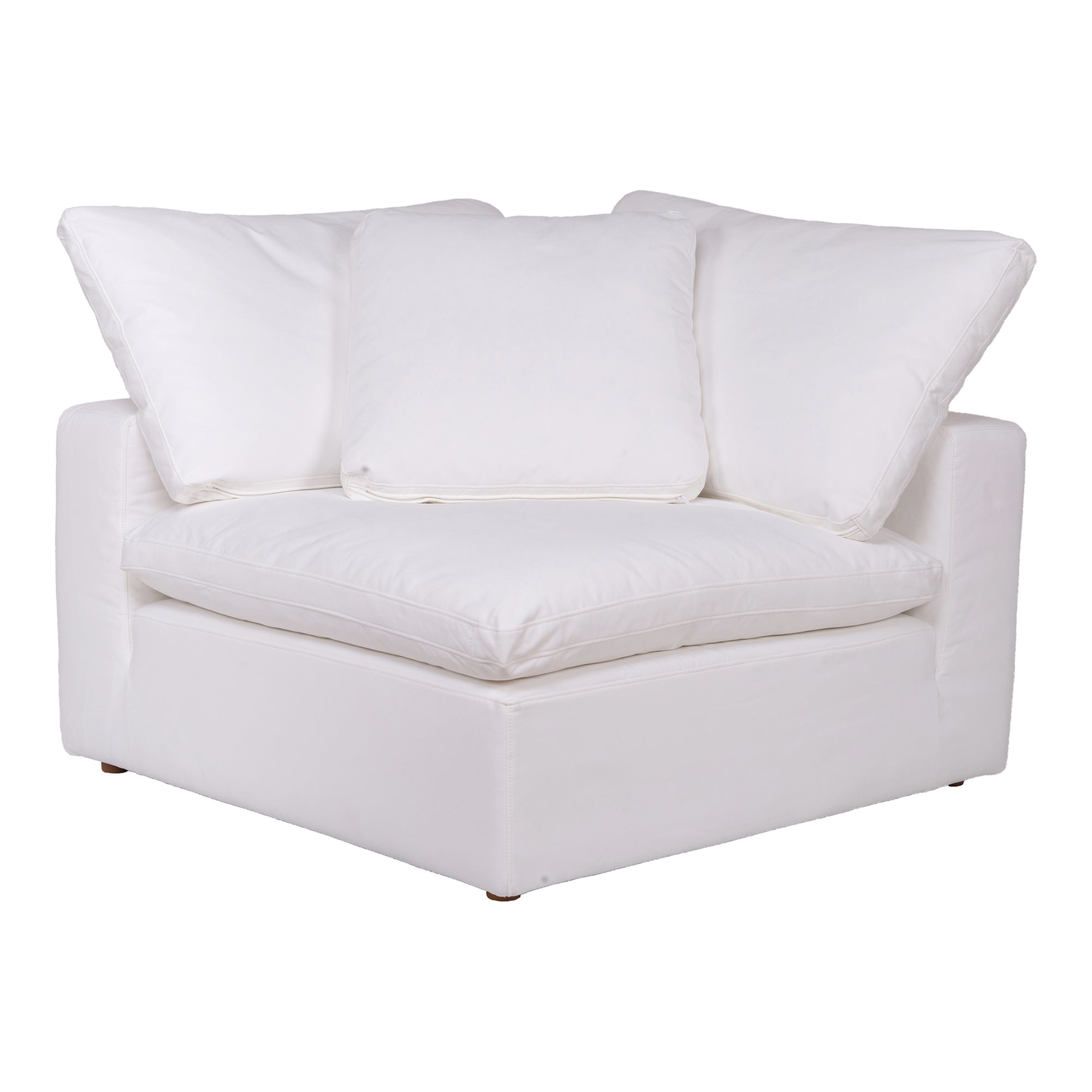 Moes Clay Corner Chair Cream White YJ-1000-05