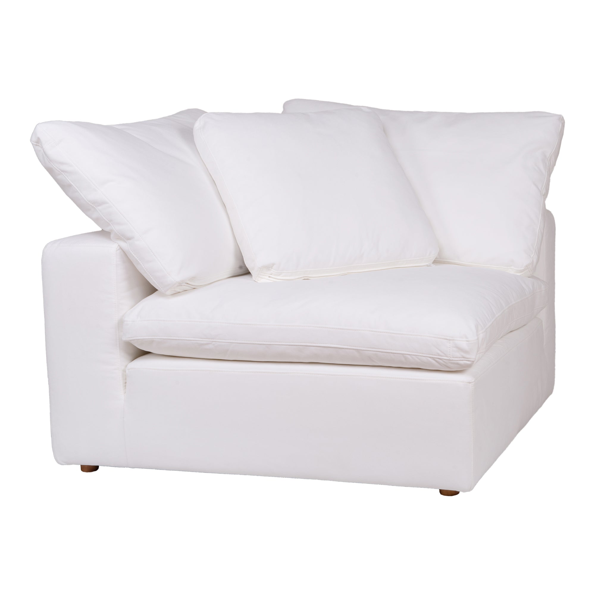 Moes Clay Corner Chair Cream White YJ-1000-05
