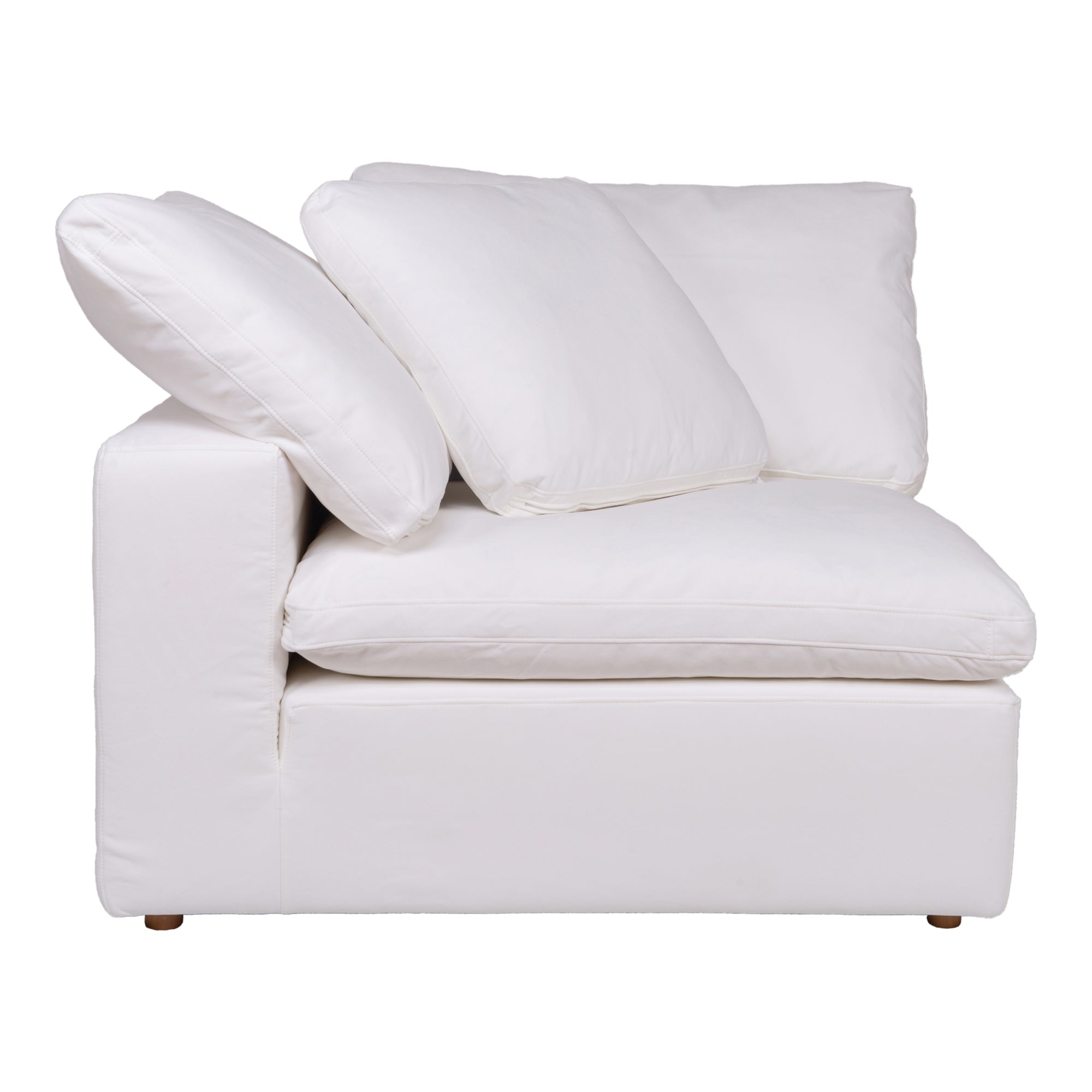 Moes Clay Corner Chair Cream White YJ-1000-05