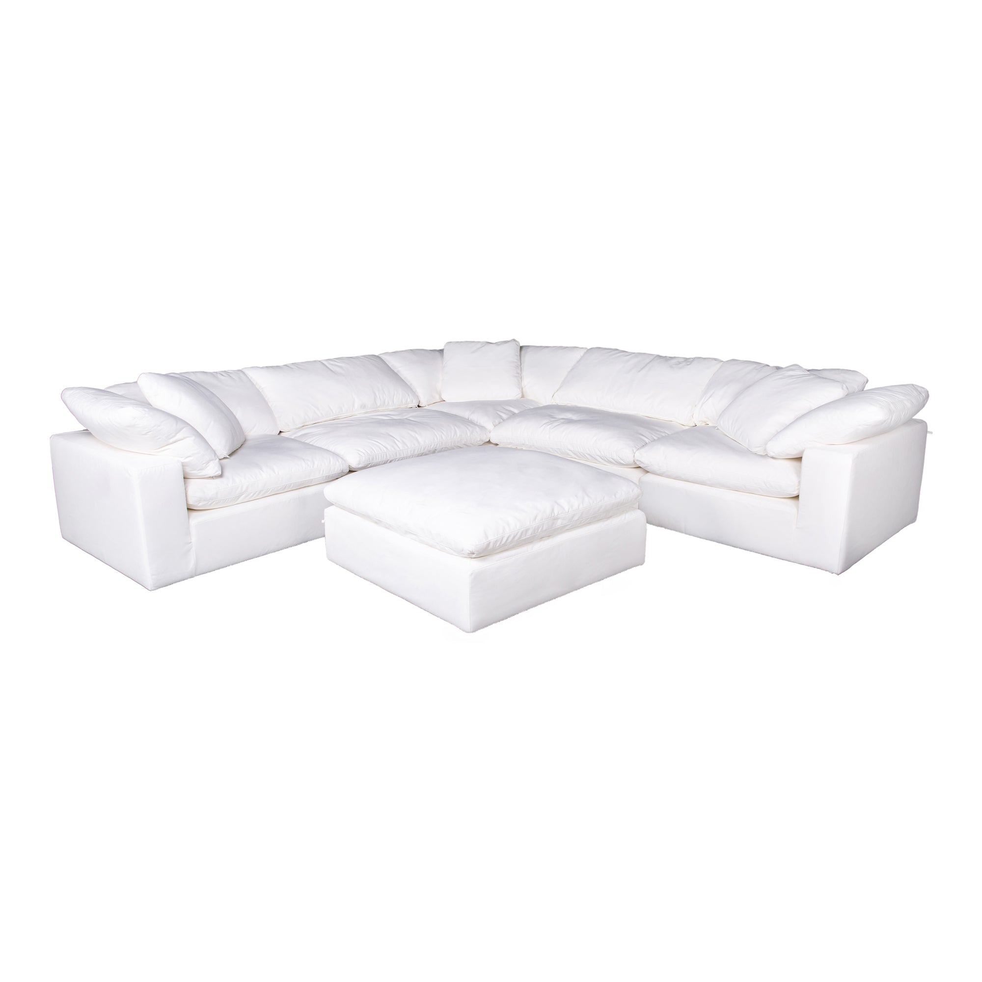 Moes Clay Corner Chair Cream White YJ-1000-05
